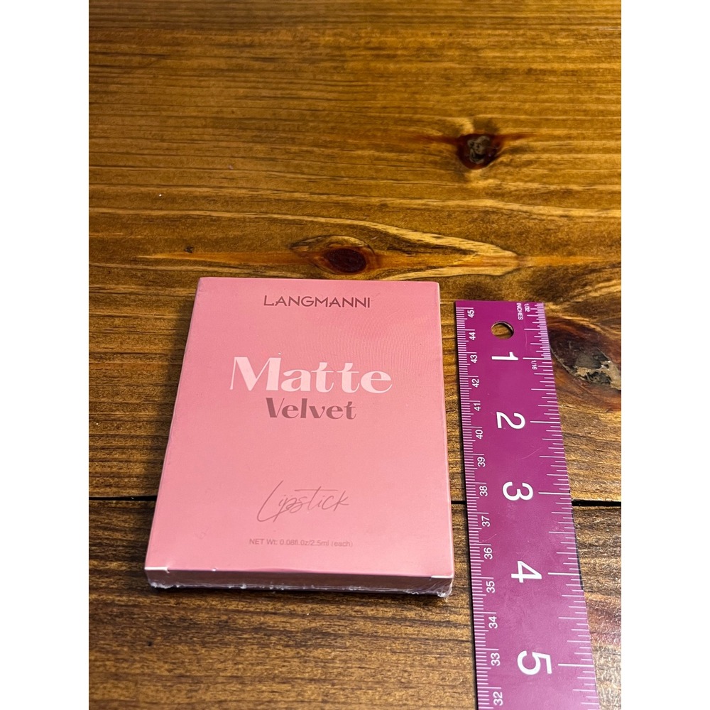 Langmanni Matte Velvet Lipstick Set Women Pink Nude Liquid Lip Kit New - Picture 3 of 5
